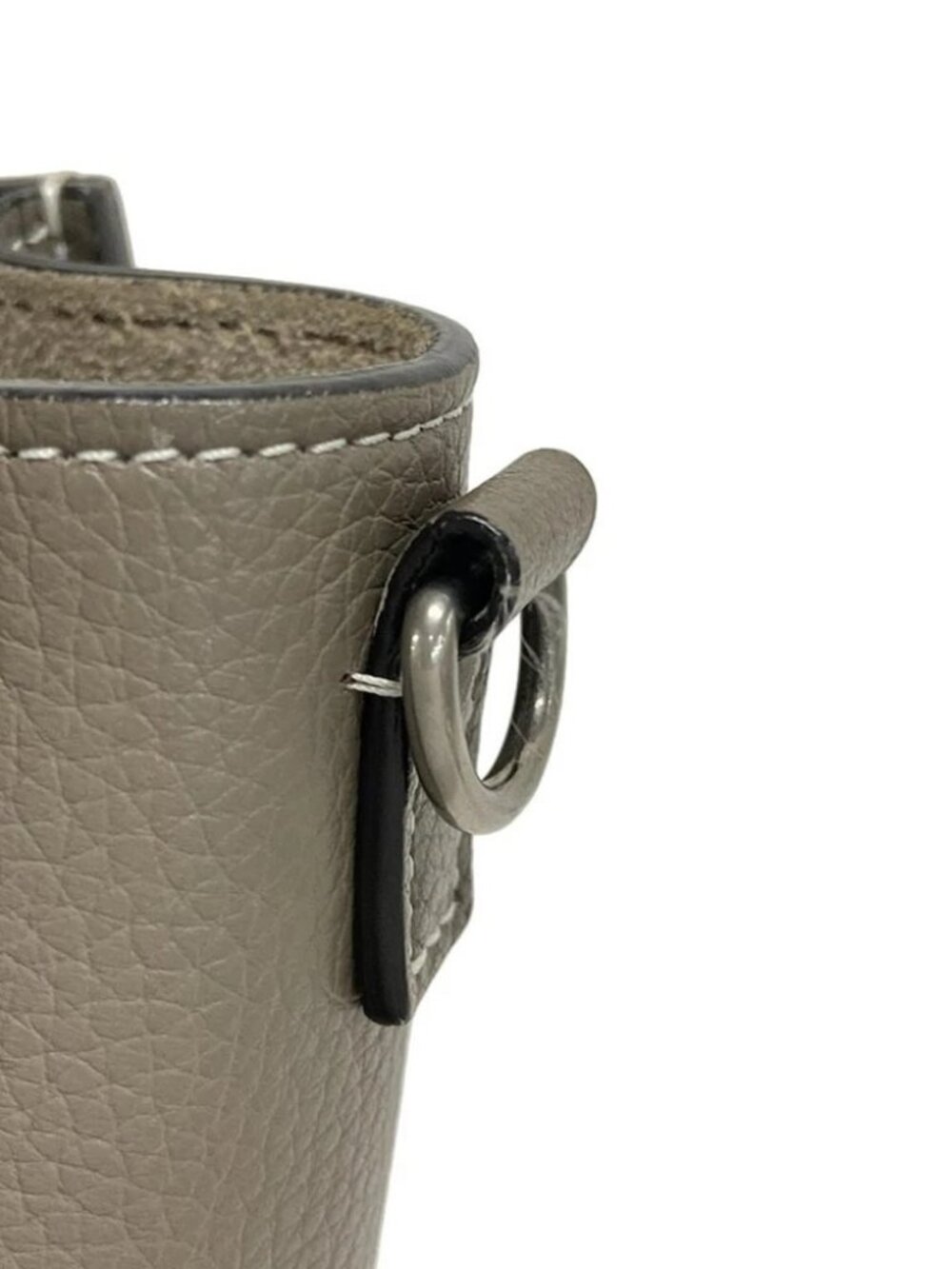 CELINE Luggage Nano Shopper Pickpocket (gray-beige) Drummed calfskin Handbag - Picture 6 of 15